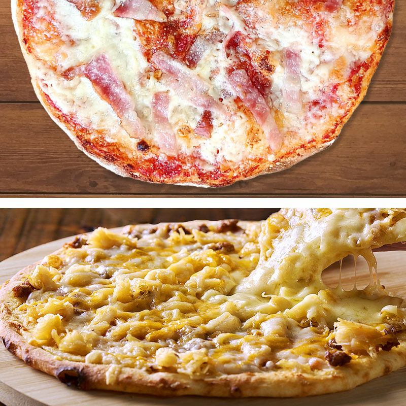 ローマの貝柱ミート、ローマのベーコンチーズ