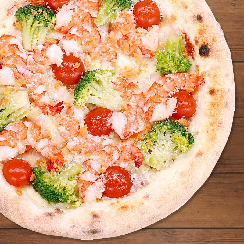 海老とブロッコリーのガーリックピザ（25cm）